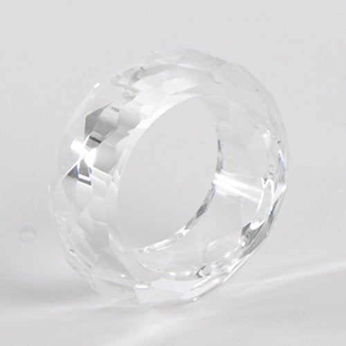 Fennco Styles Elegant Wedding Events Crystal Design Napkin Rings, Set of 4