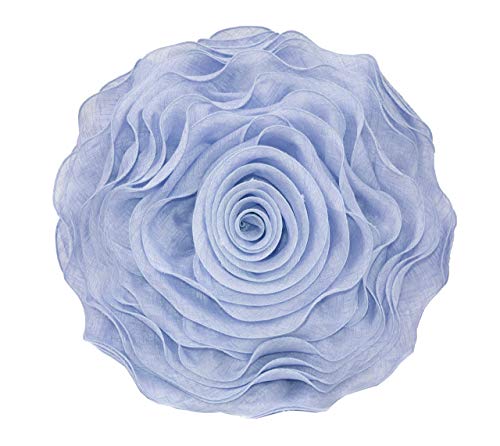 Fennco Styles Beautiful Handmade 3D Rose with Custom Made Fabric Decorative Throw Pillow 16" Round