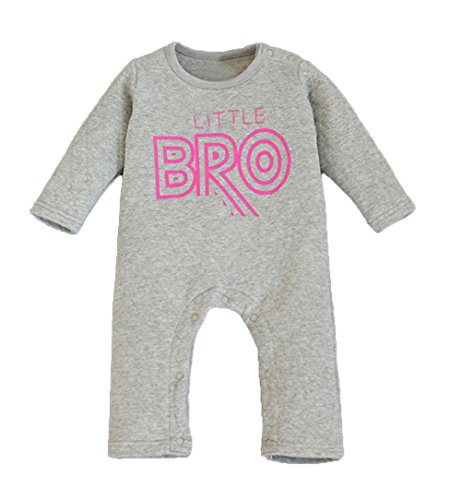 stylesilove Infant Toddler Baby Unisex Little Bro Print Thick Cotton Warm Long Sleeve Baby Romper