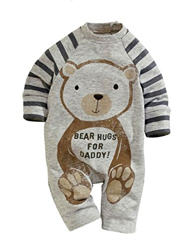 stylesilove Infant Toddler Long Sleeve Soft Cotton Unisex Baby Coverall Jumpsuit