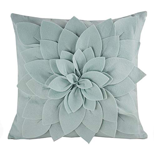 Fennco Styles Sara's Garden Petal Decorative Throw Pillow. 17 Inch Square.