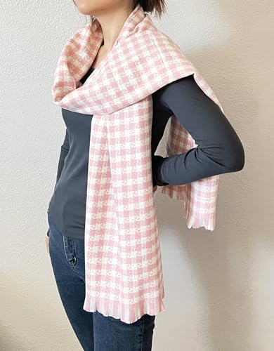 stylesilove Women Windmill Pattern Woven Cashmere Scarf with Fringe Warm and Ultra Soft Scarves Shawl Neck Wraps