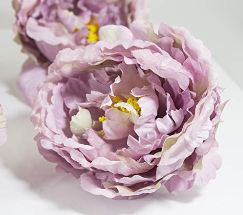 Fennco Styles Handmade Peony Napkin Rings, Set of 4 - Violet Flower Decorative Napkin Holders for Home, Dining Table, Banquet, Family Gathering, Holiday and Special Occasion