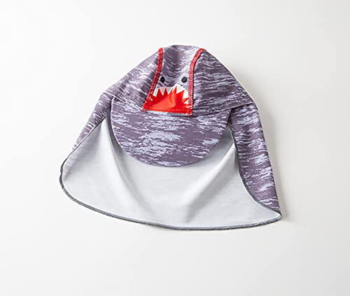 Styles I Love Kid Boys Shark Printed Short Sleeve Rash Guard Set and Sun Hat 3pcs Multicolored Swimsuit Beach Bathing Suit