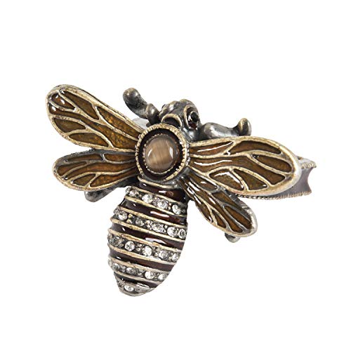 Fennco Styles Nature's Touch Collection Vintage Jeweled Metal Napkin Rings, Set of 4 – Bronze, Red Napkin Rings for Family Diner, Themed Party and Table Décor