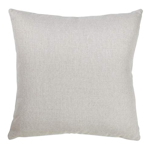 Fennco Styles Country Farmhouse Decorative Down-Filled Throw Pillow 18-Inch Square - Natural Cushion for Home, Couch, Living Room, Office and Bedroom Decor