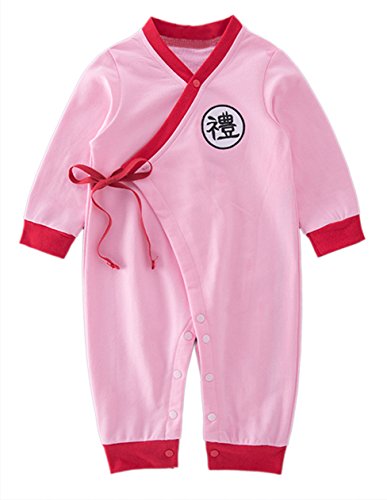 stylesilove Baby Toddler Boys Asian Inspired Long Sleeves Costume Romper