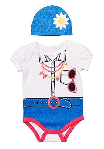 stylesilove Cute Graphic Print Baby Boy Cotton Bodysuit and Hat, 2 Piece