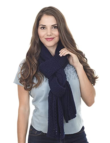 stylesilove Classic Knitted Women Solid Color Oblong Scarf