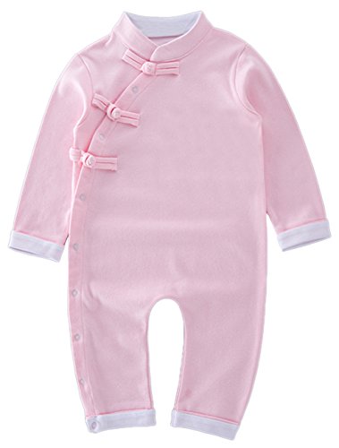 stylesilove Cute Traditional Asian Style Cotton Baby Boy Romper Costume