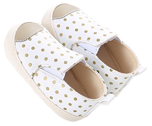 stylesilove Infant Baby Boy and Girl Polka Dot Soft Leather Slip On Fashion Causal Sneakers