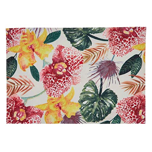Fennco Styles Tropical Lanai Floral Print Tablecloth - Multicolored Table Cover for Home, Dining Room Décor, Banquets, Family Gathering and Outdoor Events