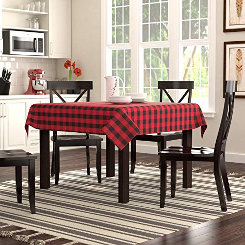 Fennco Styles Buffalo Plaid Collection Classic Checked Cotton Blend Table Linens, Varity Colors Table Cover for Banquets, Christmas, Special Events and Home Décor