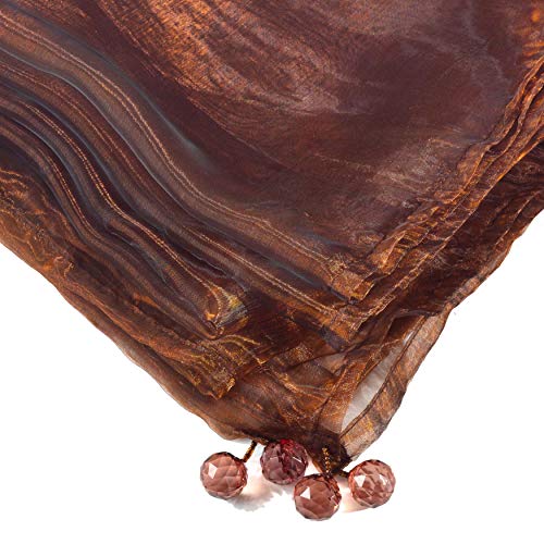 Fennco Styles Sorbet Tissue Organza Tablecloth Sheer Table Cover for Everyday Use, Banquets and Special Events