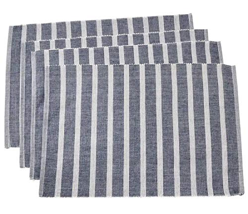Fennco Styles Bellaria Collection Ribbed Tassel Reversible Table Linen Tablecloth