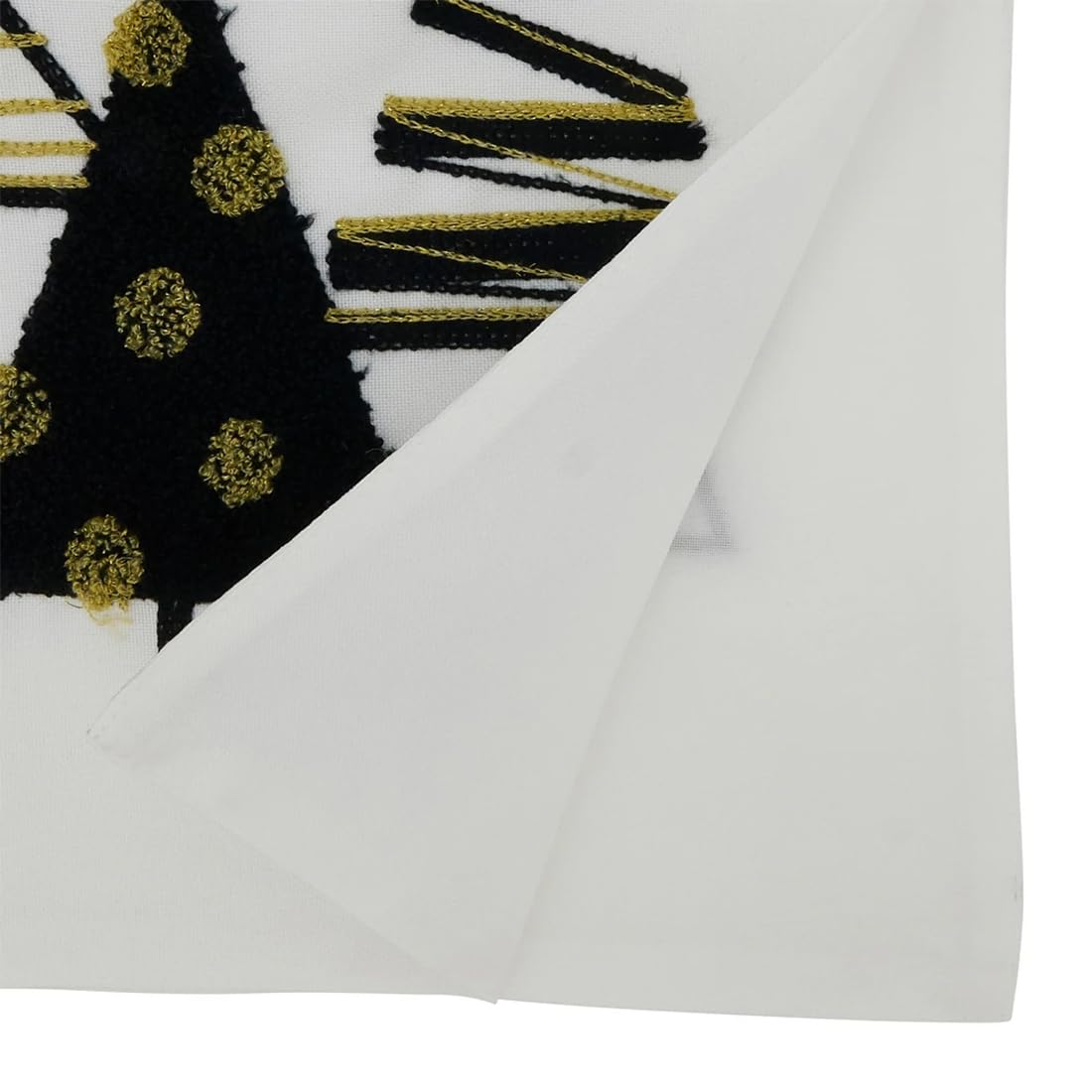 Fennco Styles Whimsy Christmas Tree Holiday Table Runner 16" W x 70" L - White Festive Charm Table Cover for Home, Dining Room, Banquets and Winter Festivals Décor