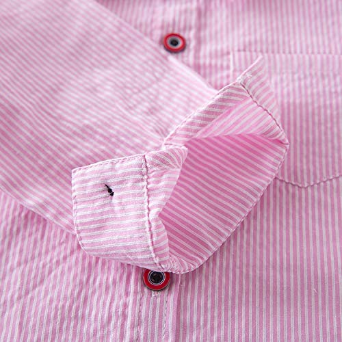 stylesilove Toddler Little Boy Long Sleeve Cotton Button Down Shirt for Casual, Formal Event and Special Occasions