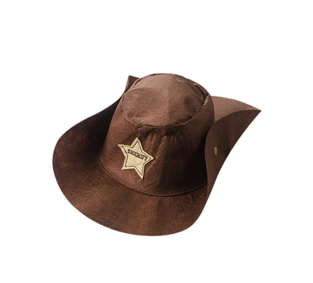 stylesilove Baby Toddler Girls Brown Fringe Vest, Pants, Bandana and Hat 4pcs Halloween Western Cowgirl Clothing Set