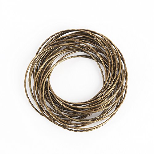 Fennco Styles Bangle Design Metal Napkin Rings, Set of 4