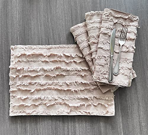 Fennco Styles Modern Fringe Stripe Cotton Table Runner 15" W x 72" L - Table Cover for Home Décor, Dining Table, Banquet, Everyday Use and Special Occasion
