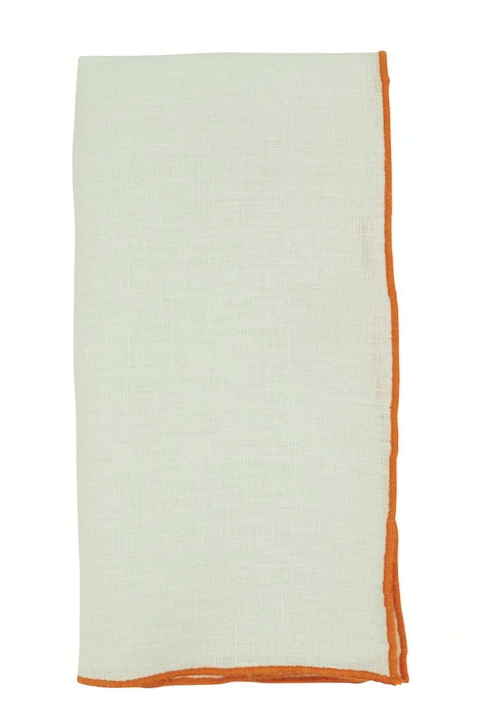 Fennco Styles Amelia Collection Classic Stonewashed Border Stitch 100% Pure Linen 20 x 20 Inch Cloth Napkins – Natural Dinner Napkins for Banquet, Wedding, Special Events and Home Décor