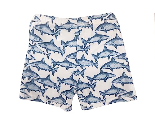 stylesilove Toddler Kid Boys Playful Shark Printed Swim Shorts Quick Dry Bathing Suit Beach Pool Swim Trunks