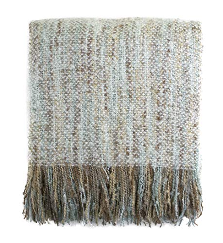 Fennco Styles Faux Mohair Shabby Chic Throw Blanket, 50"x60"