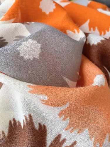 stylesilove Women Two-Tone Daisy Print Lightweight Scarf Lovely Flower Soft Shawl Scarves Neck Wraps for All Season, 5 Colors
