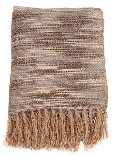 Fennco Styles Bohemian Chindi Tasseled 50 x 60 Inch Throw – Variety Color Throw Blanket for Couch, Bedroom and Living Room Décor