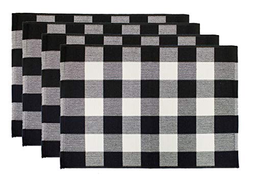 Fennco Styles Rustic Collection Buffalo Check with Rolled Hem Edge Table Runner