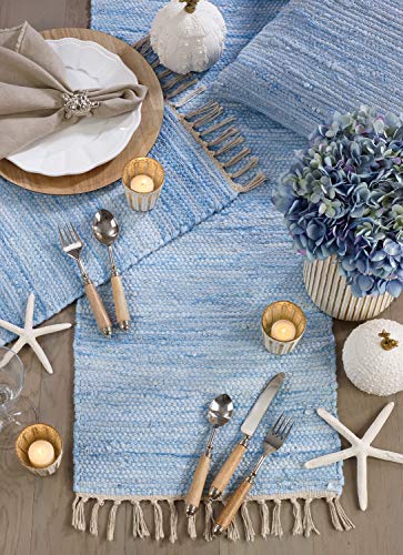 Fennco Styles Amalfi Collection Rustic Tasseled Chindi 100% Pure Cotton Home Décor – Variety Colors Home Décor for Banquets, Dinner Parties, Special Events and Home Décor