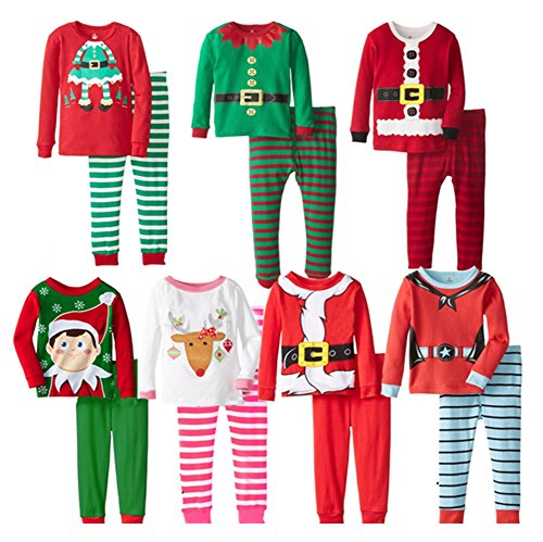 stylesilove Holiday Season Kids Baby Shirt and Pant 2-pc Pajamas Set
