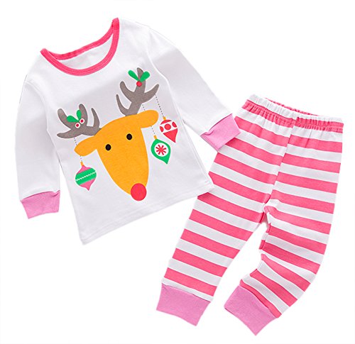stylesilove Holiday Season Kids Baby Shirt and Pant 2-pc Pajamas Set
