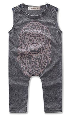 stylesilove Newborn Infant Toddler Baby Girl Dream Catcher Sleeveless Romper