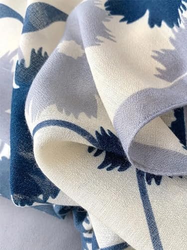 stylesilove Women Two-Tone Daisy Print Lightweight Scarf Lovely Flower Soft Shawl Scarves Neck Wraps for All Season, 5 Colors