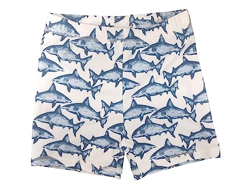 stylesilove Toddler Kid Boys Playful Shark Printed Swim Shorts Quick Dry Bathing Suit Beach Pool Swim Trunks