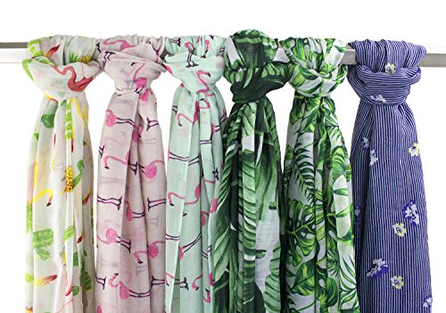 stylesilove Women Cozy Tassels Oblong Cotton Scarf Lightweight Shawls Wrap