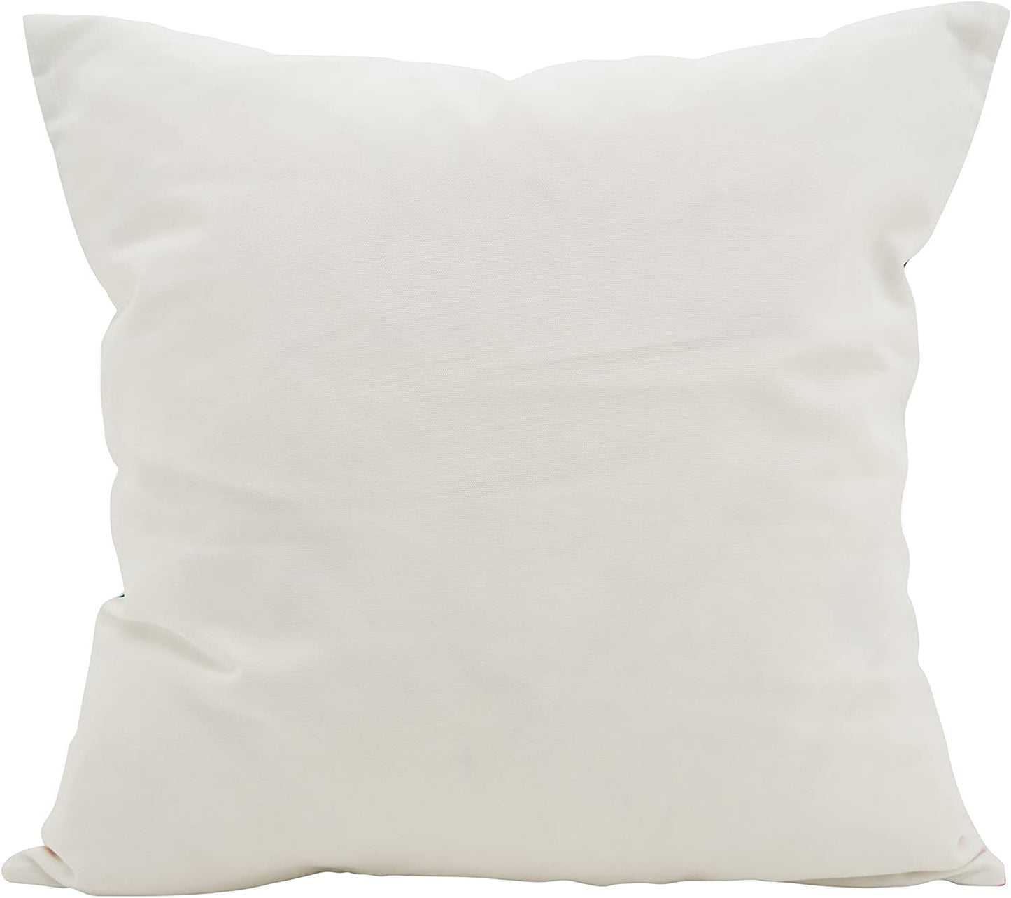 Fennco Styles Monstera Hibiscus Poly Filled Decorative Throw Pillow 18" W x 18" L - Multicolored Tropical Cushion for Home, Indoor Outdoor, Living Room, Couch, Bedroom and Office Décor