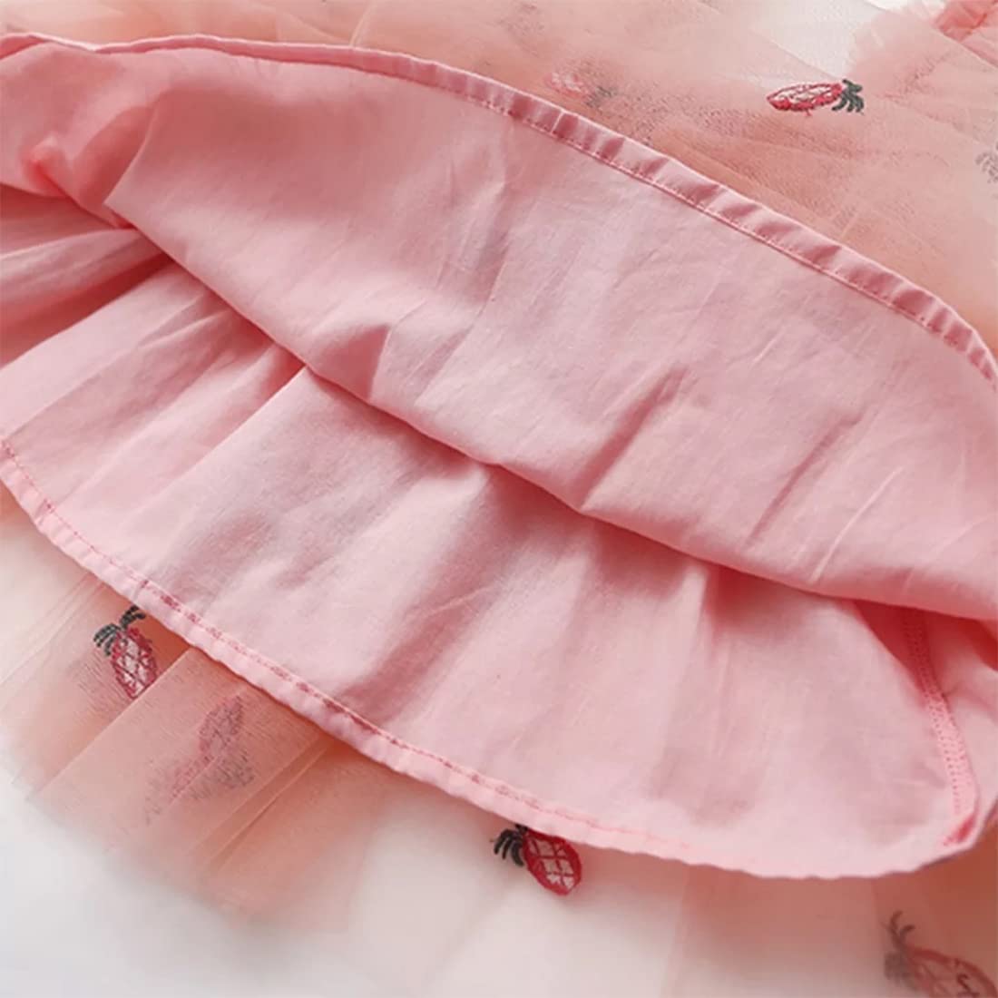 stylesilove Baby Toddler Girls Sleeveless Fruit Daisy Mesh Tulle Flower Girl Dress Birthday Wedding Party Tutu Sundress