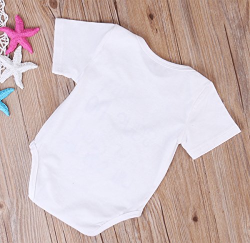 stylesilove Unisex Infant Baby IF MOM SAYS No My Aunt Will SAY YES Short Sleeve Romper White Cotton Bodysuit