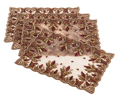 Fennco Styles Stunning Hand Beaded Table Placemats