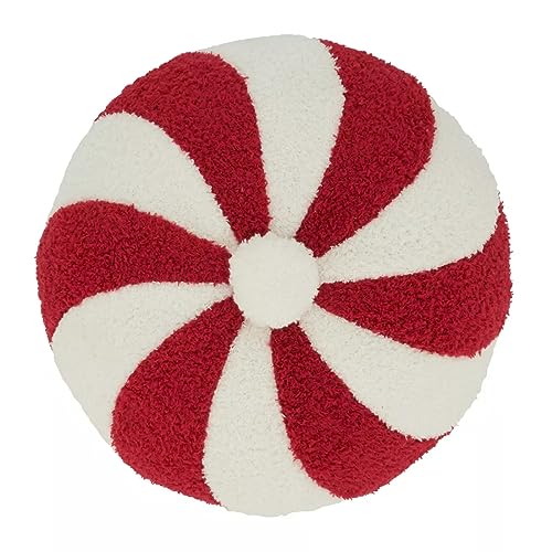 Fennco Styles Festive Candy Cane Design Decorative Filled Throw Pillow