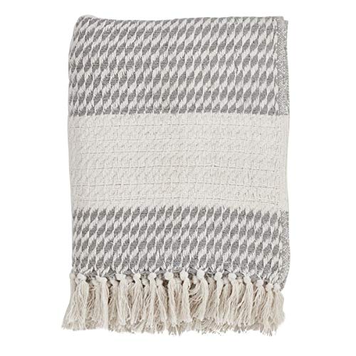 Fennco Styles Diamond Weave Pure Cotton Throw Blanket - 2 Colors