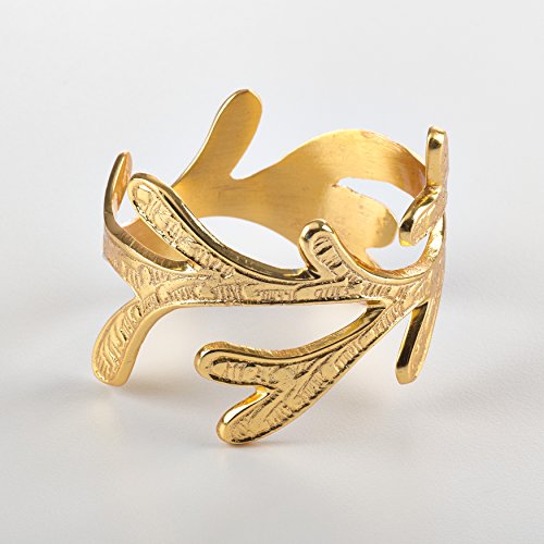 Fennco Styles Vine Design Napkin Ring- 2 Colors - Set of 4