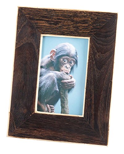 Fennco Styles Brown Wooden and Bone Tabletop Photo Frame - 2 Sizes