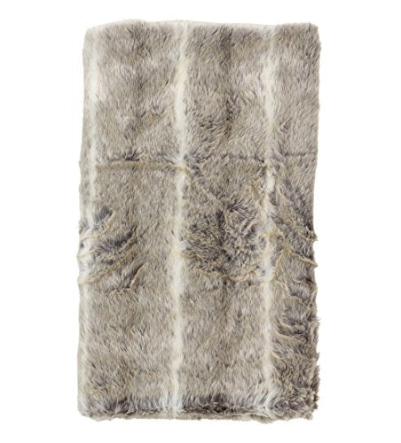 Fennco Styles Elegant Faux Fur Soft Ombre Poly Filled Throw Blanket