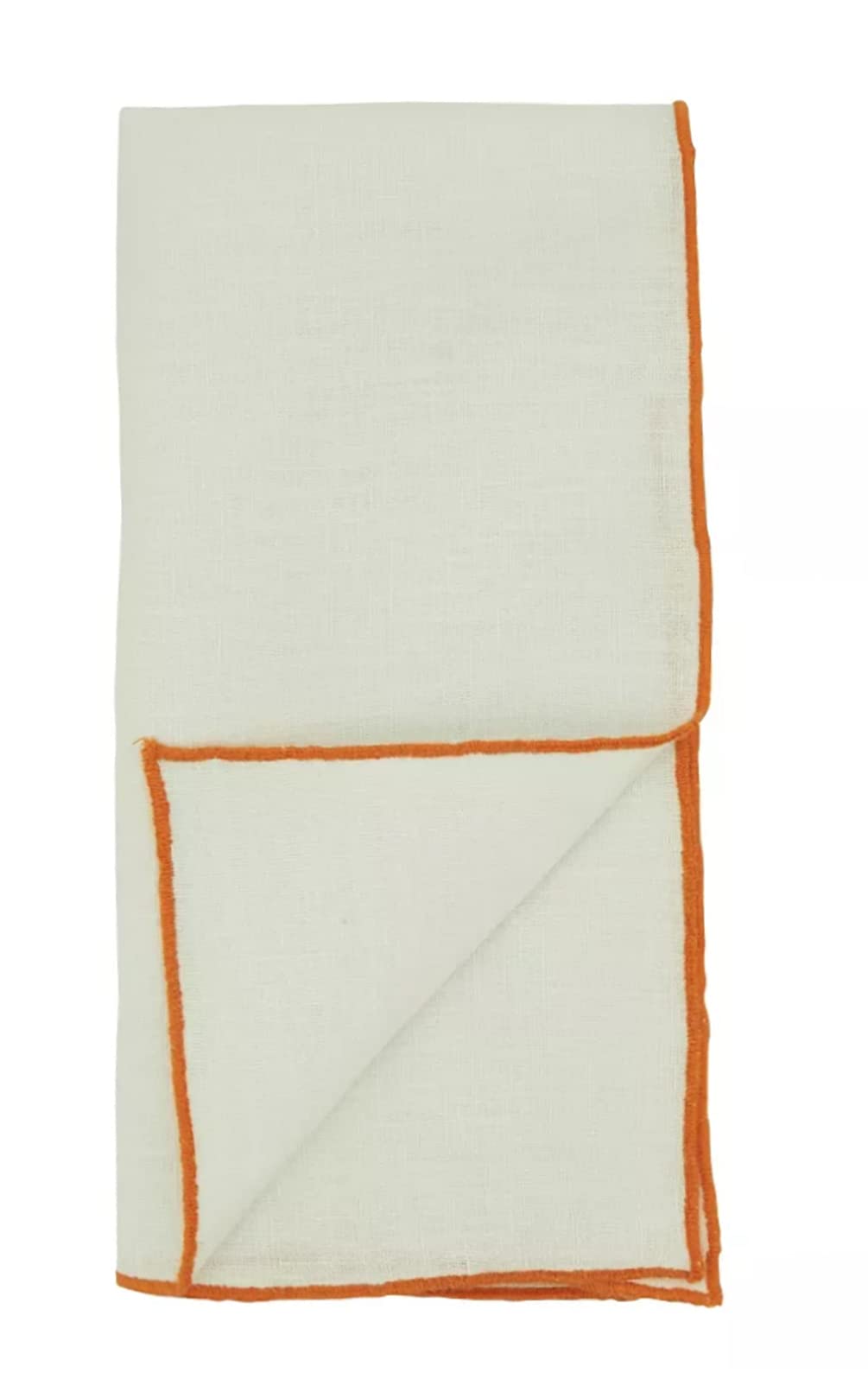 Fennco Styles Amelia Collection Classic Stonewashed Border Stitch 100% Pure Linen 20 x 20 Inch Cloth Napkins – Natural Dinner Napkins for Banquet, Wedding, Special Events and Home Décor