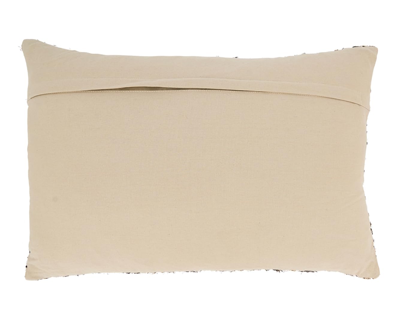 Fennco Styles Striped Design 100% Cotton Decorative Throw Pillow Cover 16" W x 24" L - Natural Woven Textured Cushion Case for Home, Couch, Bedroom, Living Room and Office Décor