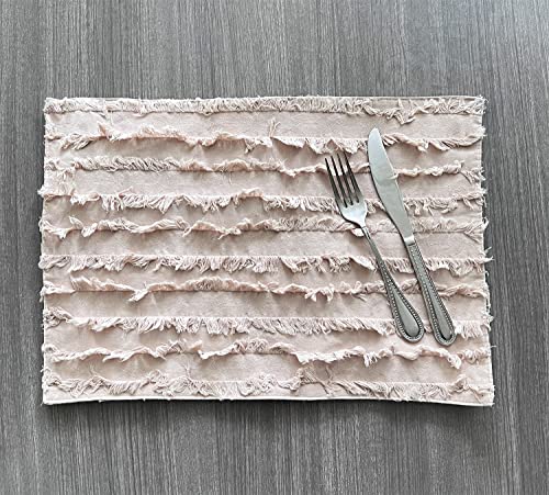 Fennco Styles Modern Fringe Stripe Cotton Table Runner 15" W x 72" L - Table Cover for Home Décor, Dining Table, Banquet, Everyday Use and Special Occasion