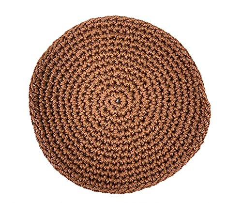 Fennco Styles Handmade Crochet Cocktail Drink Coasters 5-Inch Round, Set of 4 - Doilies for Everyday Use, Holiday, Farmhouse, Décor, Tea Party and Special Occasion